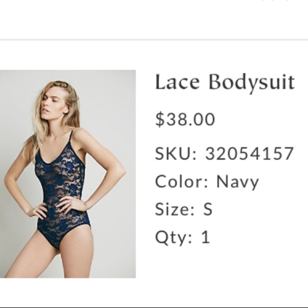 Free People Lace Bodysuit